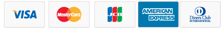 VISA, MASTER, JCB, AMEX, Diners